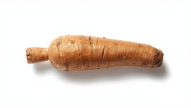 Chicory Root Vegetable on White Background