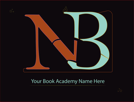 NB Logo design noor academy logo brand design vector logo work business design