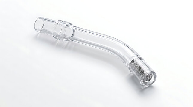 Transparent plastic dental suction cannula tip designed for high volume evacuation and moisture control during professional oral surgery and routine dental cleaning procedures on a white background