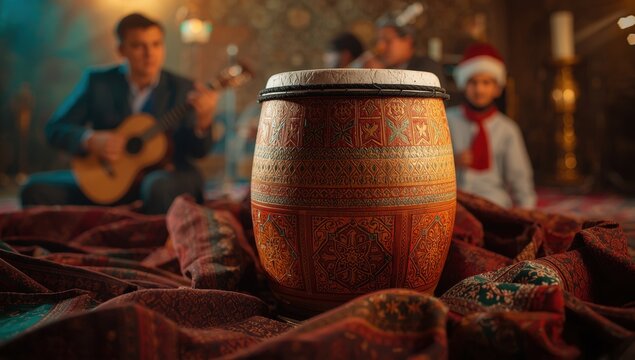 Crafted Middle Eastern percussion instrument