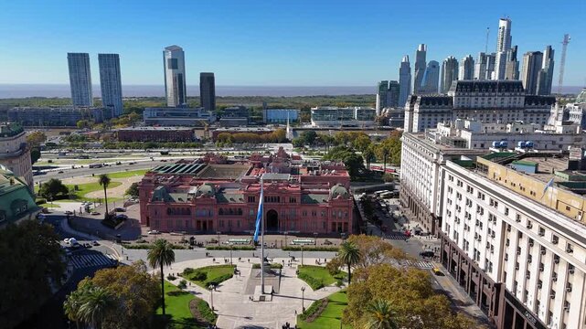 Buenos Aires skyline with Casa Rosada presidential palace