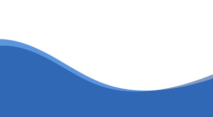 Abstract blue wave border background design with smooth flowing curve shape for banner, header, website and presentation layout © Pixrow