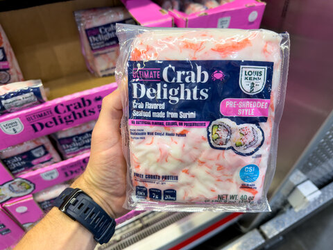 Trans Ocean Crab Delights Imitation Crab Meat Flake Style Seafood Costco Display
