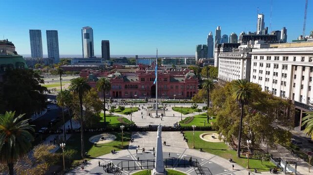 Plaza de Mayo and Casa Rosada in Buenos Aires Argentina