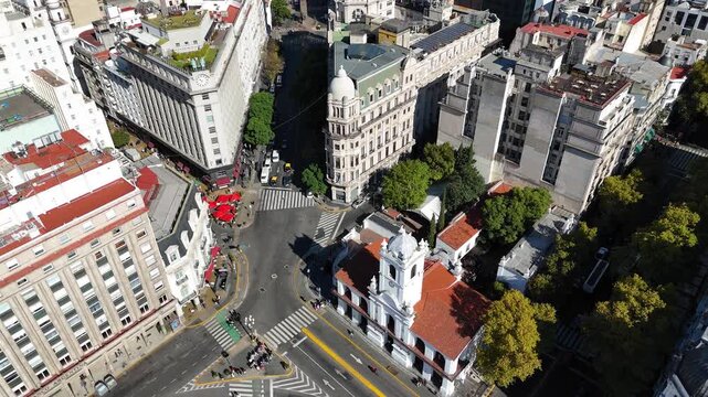 Aerial view of the Cabildo in Buenos Aires