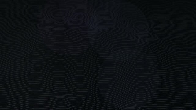 Dark Abstract Wavy Lines Background with Subtle Bokeh Overlays