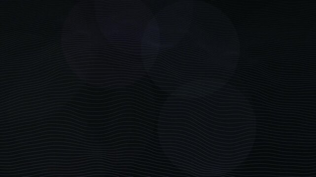 Dark Abstract Wavy Lines Background with Subtle Bokeh Overlays