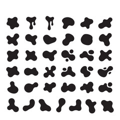 Fototapeta premium set of abstract blob shapes for background design .black and white 