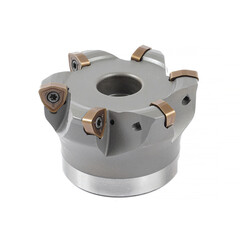 Professional studio photography of a solid carbide end mill tool used for high-precision metal cutting and CNC machining. Industrial equipment with sharp edges and clear reflection. © Jan