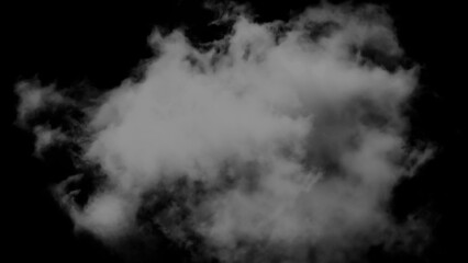 Fototapeta premium A single fluffy white cloud captured in this high resolution photograph showing detailed texture and soft natural light diffusion patterns