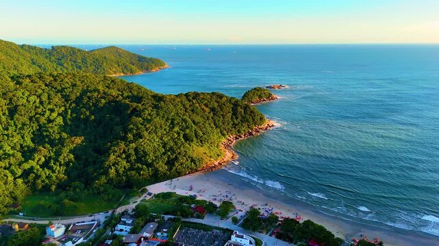 4K Beach Island Landscape Sand City Praia Tombo Guaiuba Guaruja