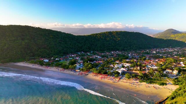 4K Beach Island Landscape Sand City Praia Tombo Guaiuba Guaruja