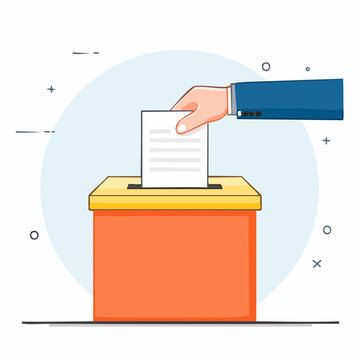 Hand Casting Vote into Ballot Box