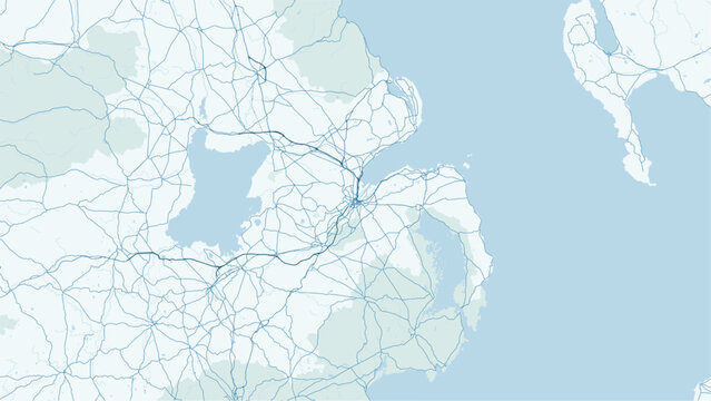 Modern minimalist vector map of Belfast, Northern Ireland, UK. High-quality scalable illustration of Belfast city grid, River Lagan, Titanic Quarter, and urban infrastructure for posters and design.