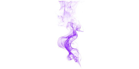 Abstract purple smoke swirl isolated on transparent background © Master
