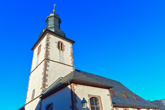 Stadtpfarrkirche St. Jakobus im historischen Stadtkern von Herbstein, Vogelsberg