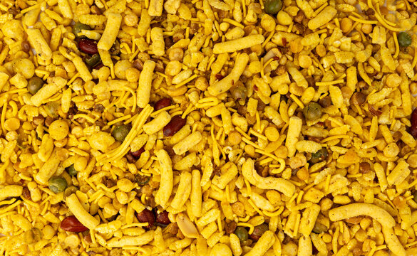 Khatta meetha namkeen textured background