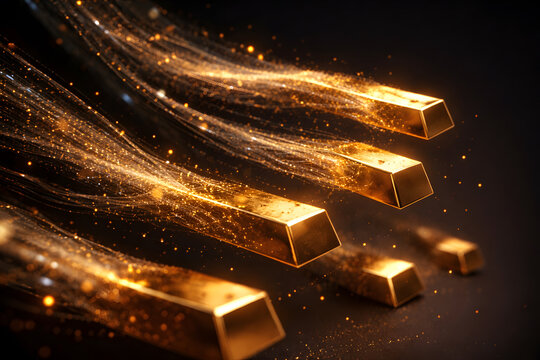 Abstract visualization of fintech success and digital investment monetization