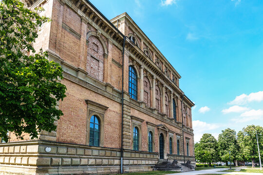 View of the historic palace and museum Alte Pinakothek in Munich in Bavaria