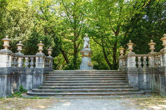 Justus Freiherr von Liebig memorial at Maximiliansplatz square of Munich, Germany.