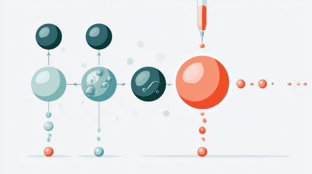 Diagram outlines the IVF process, including egg retrieval, fertilization, embryo development, and transfer stages in a clear infographic format.