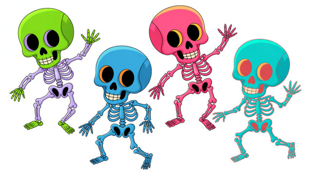 Minimal Skeleton Line Art Vector Set &ndash; Human Anatomy and Bone Structure Elements