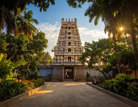 Thillai Kali Temple Chidambaram Fierce Goddess Temple Traditional Dravidian Architecture Spiritual Heritage Tamil Nadu