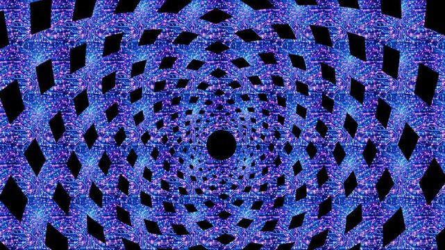 10 seconds seamless looping spinning turning rotating spiral data online  black background animation screensaver visualizer hd video