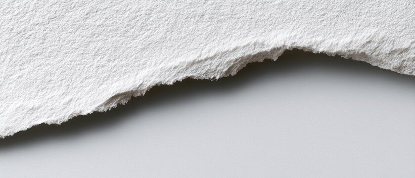 Paper tear transition effect with realistic folding and shadow depth for design mockup