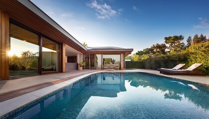 Fototapeta premium contemporary house with pool
