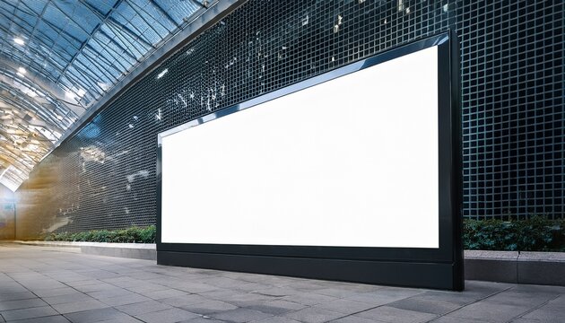 blank digital signage screen in a public place ideal for customization generative ai