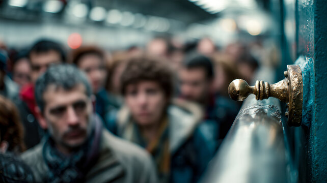 Crowded Station Platform
