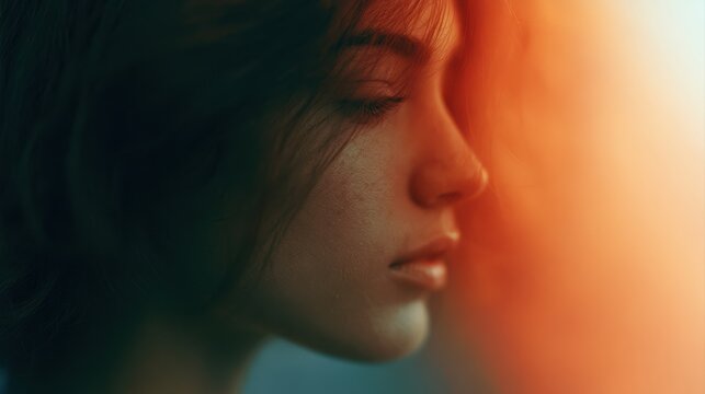 Warm cinematic light leak overlay with vintage photography effect and film burn edges