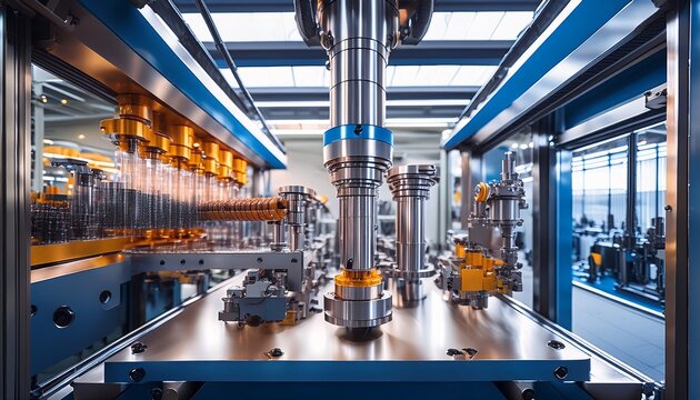 close up shot of an advanced injection molding machine used for crafting intricate plastic components