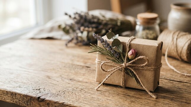 Small kraft box for handmade soap business.