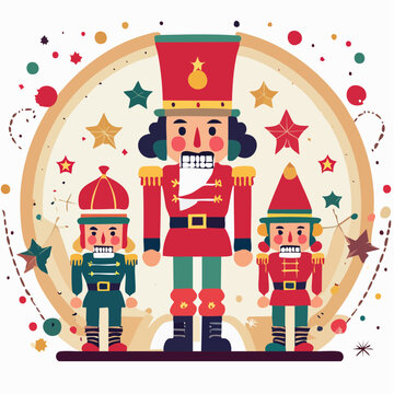Nutcracker Figures with Festive Decorations