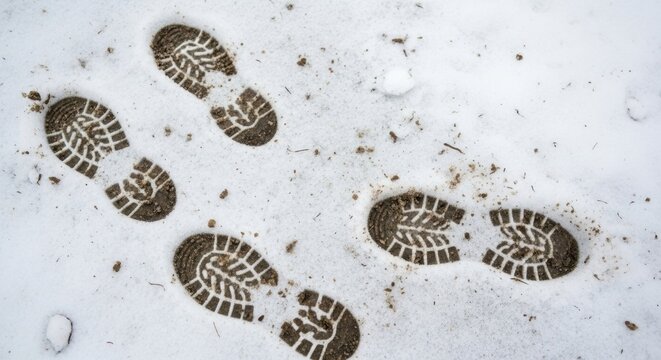 Footprints in Fresh Snow
