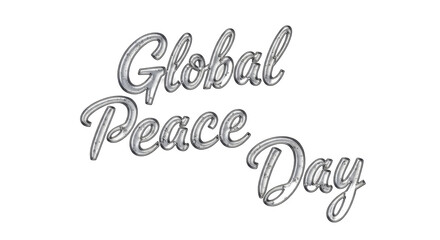 Global Peace Day Text Design