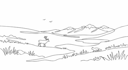 Arctic tundra scene © evavynnyk