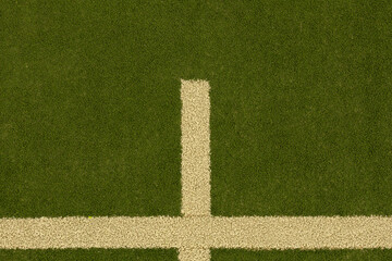 Green Padel court background. Copy space for social media tournaments advertisement © Mike Orlov
