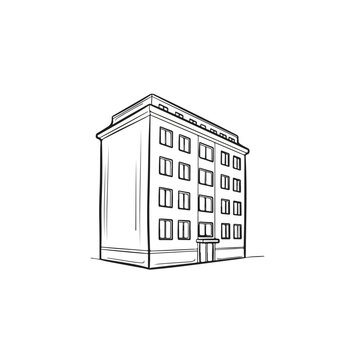 Building Facade with Windows and Entrance