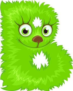 Alphabet letter B.  Font of cute monster.