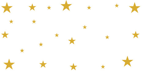 sparkling gold stars background, golden sparkles confetti falling. christmas lights magic shining Flying stars glitter cosmic backdrop, vector border. © Empat