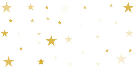 sparkling gold stars background, golden sparkles confetti falling. christmas lights magic shining Flying stars glitter cosmic backdrop, vector border. © Empat