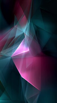 Abstract geometric background with intersecting polygonal shapes in shades of magenta and teal creating a dynamic and modern visual texture for design projects
