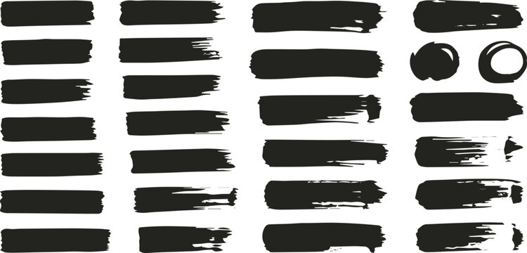 brushstroke ink and acrylic brush mark vector textures pack for prints