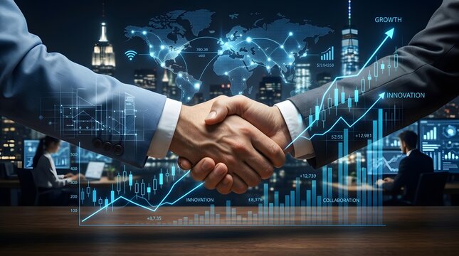 Businessman handshake after a great deal
