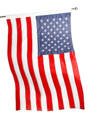 Obraz premium Flag of USA isolated on white. National symbol