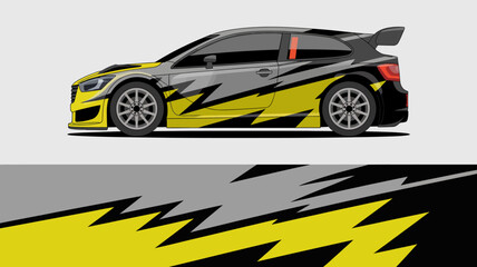 Yellow Black and Grey Racing Car. © IP STOCK