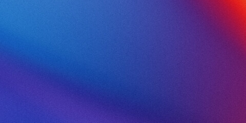 Obraz premium Abstract gradient background with blue and red colors and grainy texture illustration